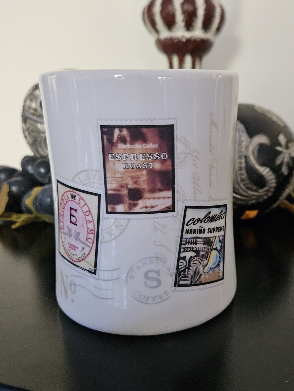 Starbucks VINTAGE Barista "Air Mail" Stamps Series Mug Issued in 2003, EC - Picture 2 of 5